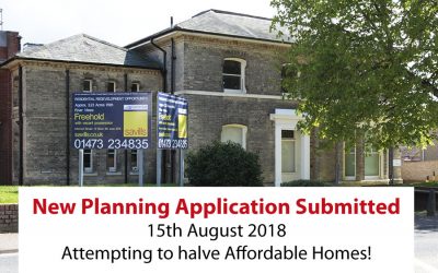 Developer attempts to halve Affordable homes with NEW Planning Application for Melton hill Woodbridge